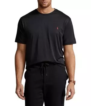 Трикотажная футболка с короткими рукавами Polo Ralph Lauren Big & Tall Performance, черный