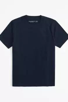 Трикотажная футболка с круглым вырезом Abercrombie & Fitch, синий