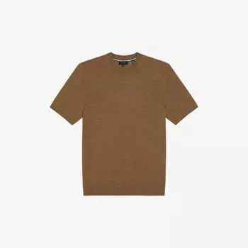 Трикотажная футболка стандартного кроя с короткими рукавами Senti Ted Baker, цвет dk-tan