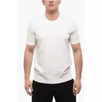 Трикотажная футболка TECNO с ребристым подолом Neil Barrett, White