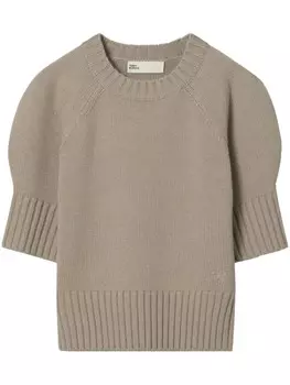 Трикотажная футболка Tory Burch, нейтральный цвет