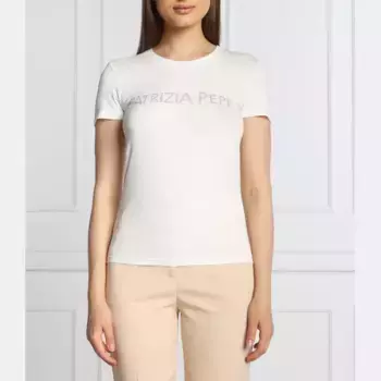 Трикотажная футболка узкого кроя Patrizia Pepe, белый