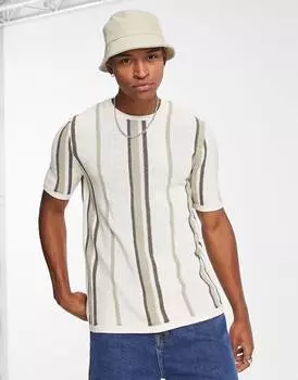 Трикотажная футболка в полоску ASOS DESIGN