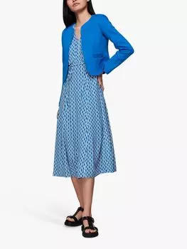 Трикотажная куртка без воротника Whistles, кобальт