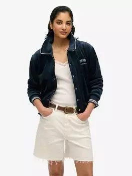 Трикотажная куртка-бомбер из кантри-клуба Superdry, цвет Blueberry Navy