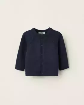 Трикотажная куртка для мальчика из 100% хлопка Zippy, темно-синий