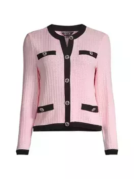 Трикотажная куртка Pointelle Misook, черный