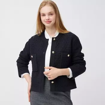 Трикотажная куртка с двойным карманом GU, темно-синий