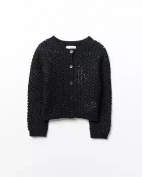 Трикотажная куртка с пайетками Sfera, черный