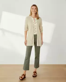 Трикотажная куртка с жемчужным люрексом Southern Cotton, цвет Tostado