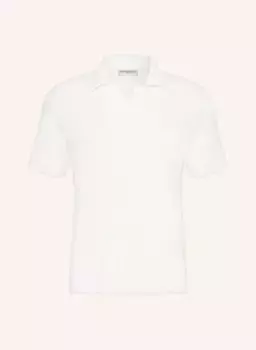 Трикотажная льняная рубашка-поло Officine Gnrale, белый