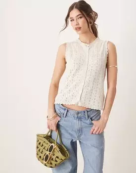 Трикотажная майка ASOS DESIGN цвета экрю