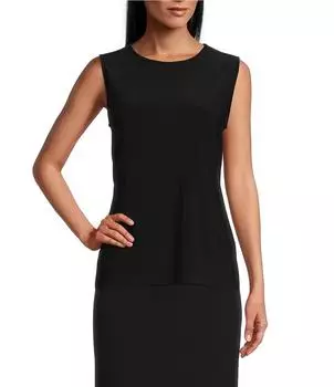 Трикотажная майка без рукавов Preston & York Selena с круглым вырезом, черный