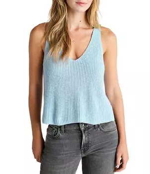 Трикотажная майка без рукавов с V-образным вырезом Splendid Didi, синий