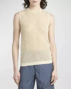 Трикотажная майка Journey с пайетками Golden Goose, цвет Heritage White