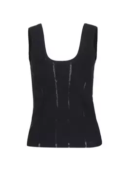 Трикотажная майка Luminosity Pointelle Zimmermann, черный