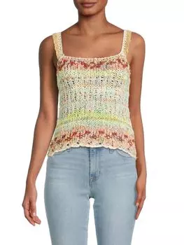 Трикотажная майка Palmetto Free People, цвет Blue Multi