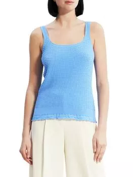 Трикотажная майка с кружевной отделкой Theory, цвет Oasis