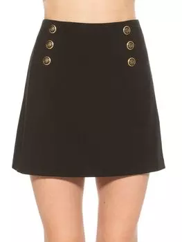 Трикотажная мини-юбка Nayra Ponte Alexia Admor, черный