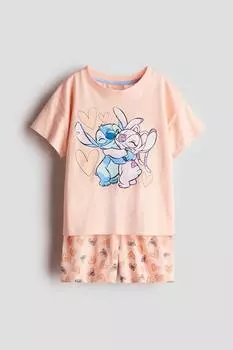 Трикотажная пижама с принтом H&M, мультиколор