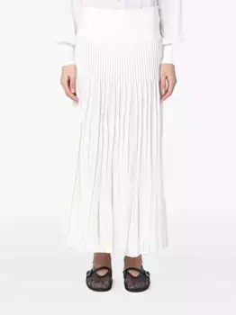 Трикотажная плиссированная юбка Alaa, белый