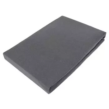 Трикотажная простыня 100% хлопок 180x200 см 125 г/м Высота 30 шт. | Антрацитовый серый Casa Colori