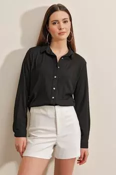 Трикотажная Рубашка 20160 - Черный Bigdart