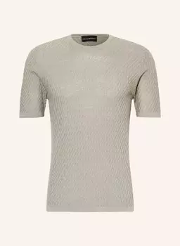 Трикотажная рубашка Emporio Armani, серый