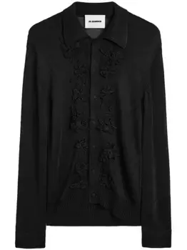 Трикотажная рубашка JIL SANDER, черный