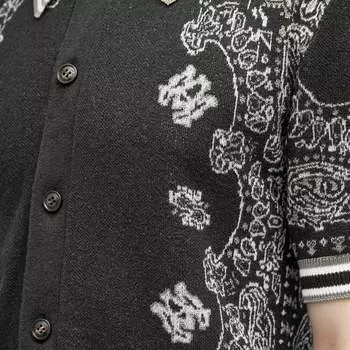 Трикотажная рубашка-поло Amiri Bandana, черный