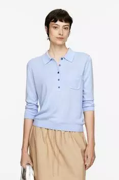 Трикотажная рубашка поло Arket, голубой