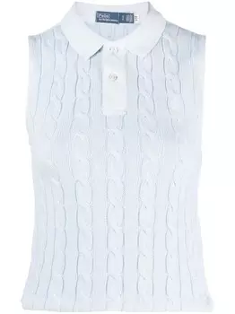 Трикотажная рубашка поло без рукавов Polo Ralph Lauren, синий