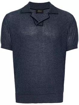 Трикотажная рубашка-поло Brioni, синий
