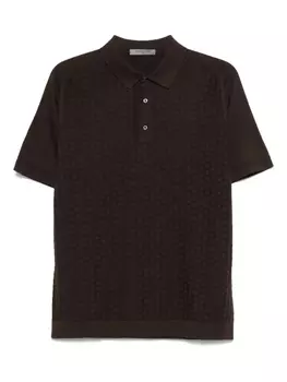 Трикотажная рубашка-поло Corneliani, коричневый