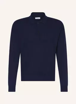 Трикотажная рубашка-поло из мериносовой шерсти Paul, синий