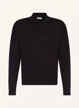 Трикотажная рубашка-поло из мериносовой шерсти Paul, черный