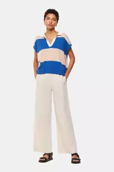 Трикотажная рубашка-поло Lyla в синюю полоску Whistles, синий