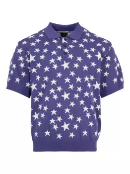 Трикотажная рубашка поло Needles, фиолетовый