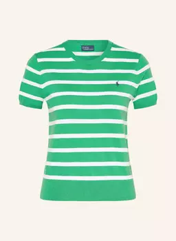 Трикотажная рубашка POLO RALPH LAUREN, зеленый/белый