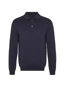 Трикотажная рубашка-поло с длинными рукавами Bassington Barbour, темно-синий