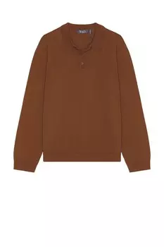 Трикотажная рубашка-поло с длинными рукавами Wao, цвет Cocoa