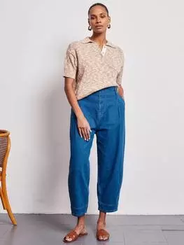 Трикотажная рубашка поло с карманом anais VIVERE, цвет White Oatmeal Marl