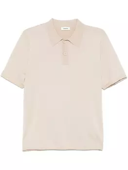 Трикотажная рубашка поло с короткими рукавами SANDRO, нейтральный