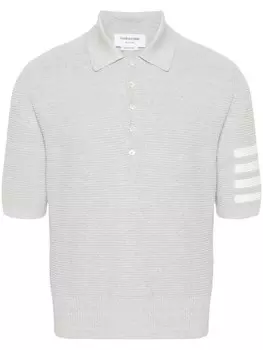 Трикотажная рубашка поло с полосками 4-Bar Thom Browne, серый