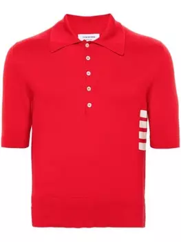 Трикотажная рубашка поло с полосками 4-Bar Thom Browne, красный
