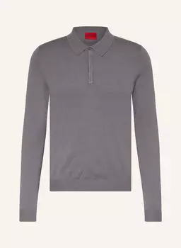 Трикотажная рубашка поло san pippo slim fit Hugo, серый