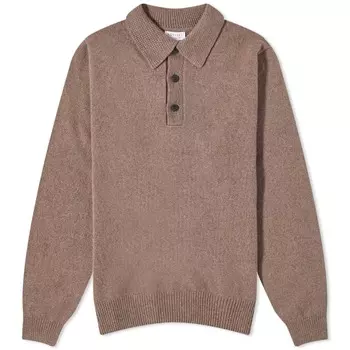 Трикотажная рубашка-поло Sunspel из овечьей шерсти