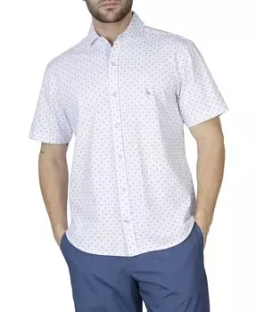 Трикотажная рубашка с короткими рукавами и цветочным принтом Geo Tailorbyrd, белый