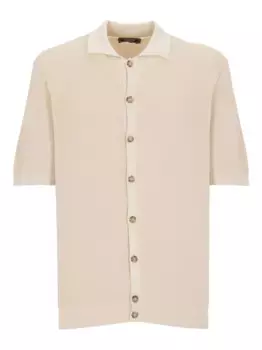 Трикотажная рубашка с короткими рукавами Peserico, нейтральный