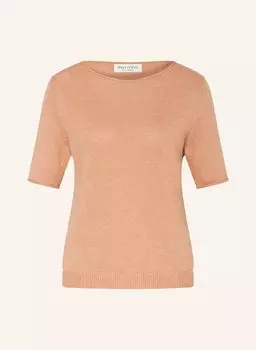 Трикотажная рубашка с льном Marc O'Polo, оранжевый